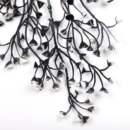 RECUTMS Artificial Hanging Plants 4 Pcs Fake Ferns Artificial Plants Large Faux Hanging Plant Wall Plants Fake Ivy Room Home Garden Wedding Halloween Party Indoor Outdoor Decor(Black White)
