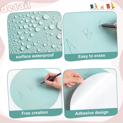 Lincia 12 Pack Colorful Dry Erase Dots Circles Spots for Classroom Table 10.5 Inch Removable Vinyl Desktop Stickers Spots Wall Decals for 100th Day of School Teacher Students Home (Bohemian Colors)