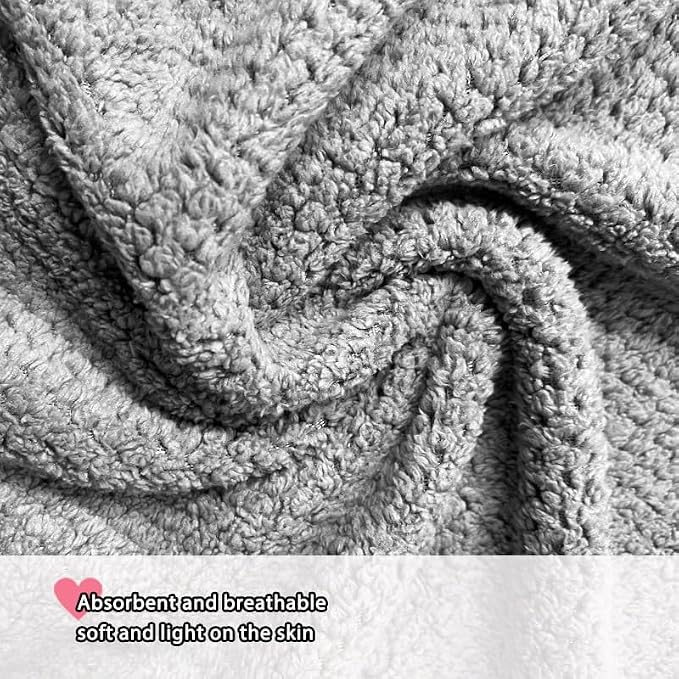 NVNAN Microfiber Dog Towel for Drying Dogs, 40 x 24 Inch Super Absorbent Pet Bath Towel, Soft Quick-Drying Grooming Towel for Small & Large Dogs, Cats, Puppies, Grey