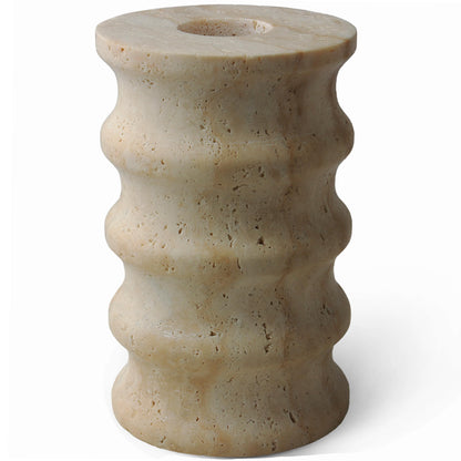 Candle Stick Holder Decor, Natural Travertine Stone Candlestick Holders for 3/4 Inch Candlesticks, Pillar & Taper Candles, Rustic Table Centerpieces, Home Dining Party Wedding Birthday,Fit 0.75-0.85"