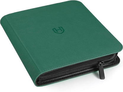Card Binder 12 Pocket with Zipper, 816 Pockets Trading Card Holder Book, Premium PU Cover Zip Folder Binder, Side Loading Carrying Case Binder Album for TCG, MTG, Sports Cards, Game Cards