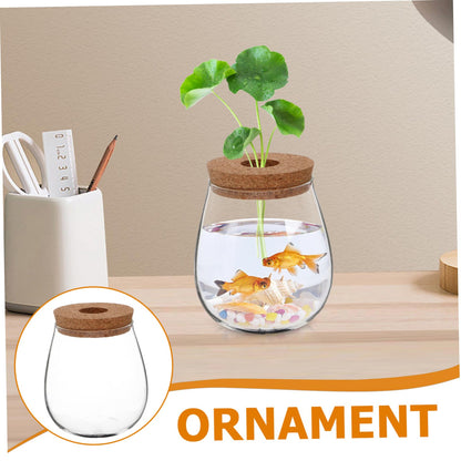 FUNOMOCYA Creative Glass Hydroponic Planter Modern Transparent Vase for Indoor Plants Elegant Desktop Propagation Terrarium Glass Aquarium for Spaces and Home Decor