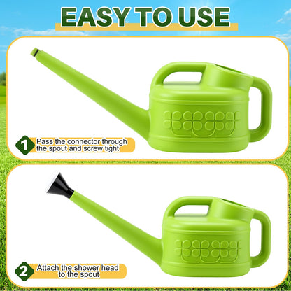 Reallnaive 6-piece Indoor Watering Can Set – 1 Gal Can, 6.8 oz Spray, 15 oz Squeeze, Plant Watering Globes & Soil Moisture Meter, Indoor & Outdoor Plant Care(Grass Green)