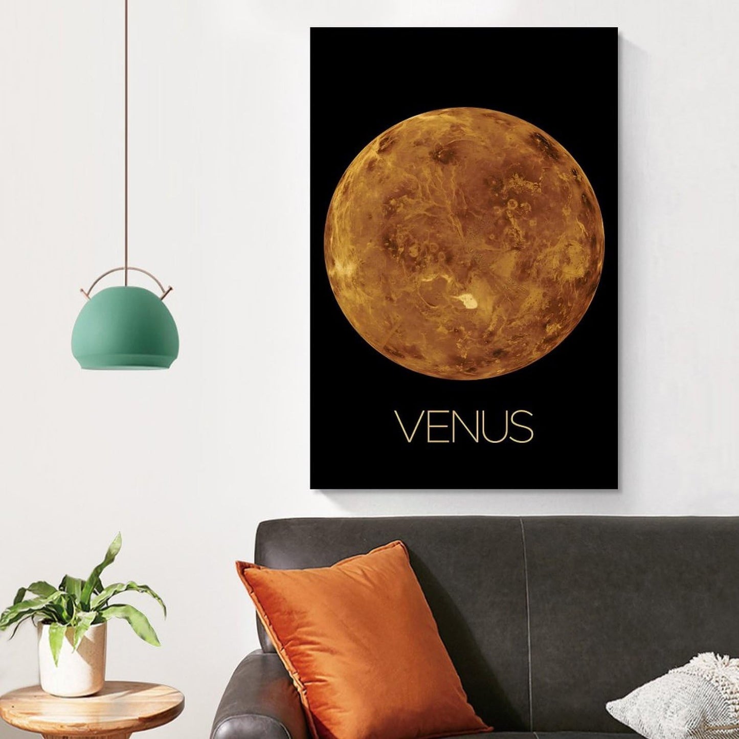 XIAOLOUTINYU Solar System Canvas Wall Art - Venus Planet Space Poster for Kids Room Bedroom Classroom, STEM Educational Astronomy Decor, Science Gift for Boys Girls Teens, 12x18 Inch Unframed