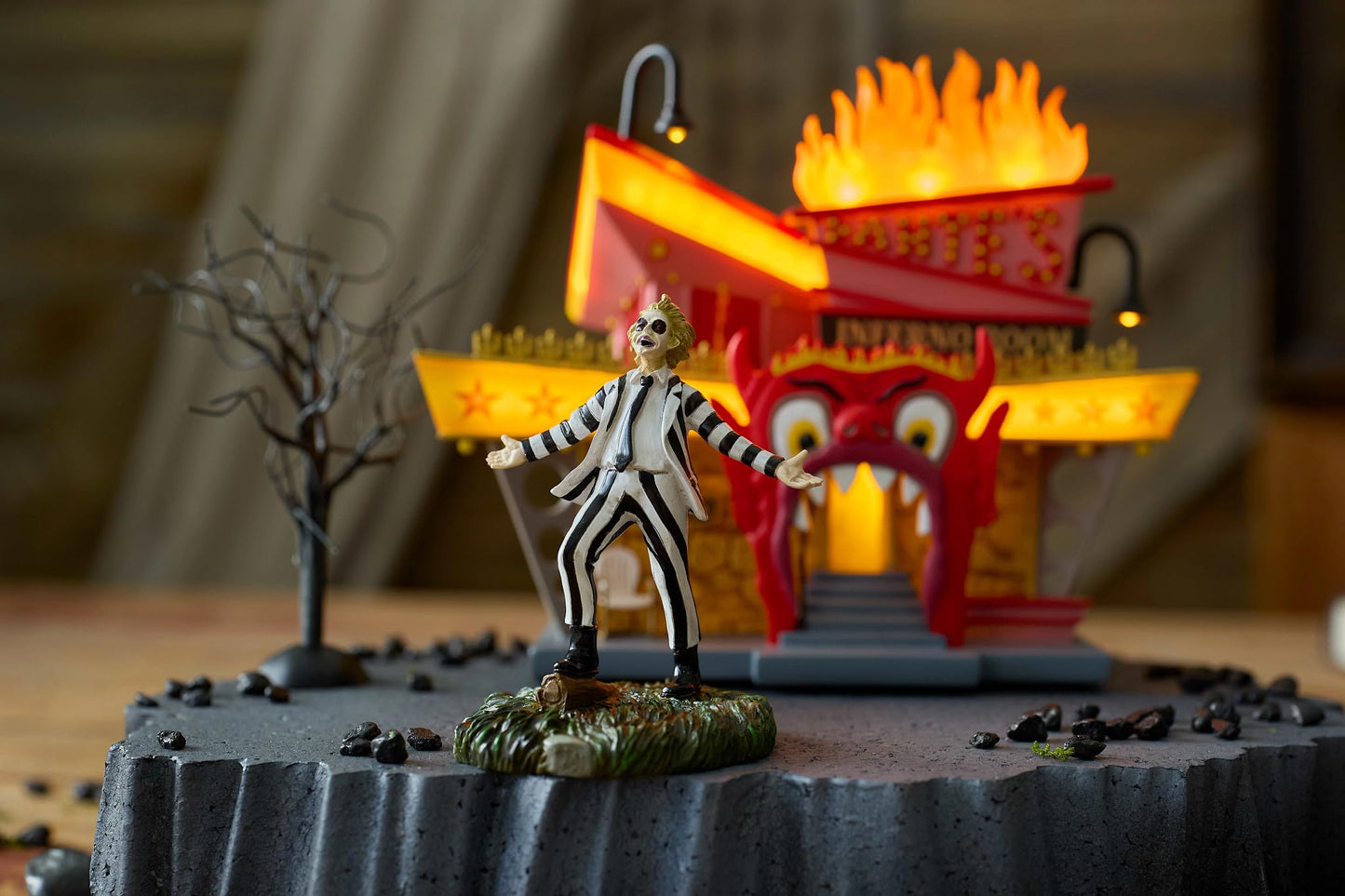 Department 56 Beetlejuice Village Accessories Say it Three Times Figurine, 4 Inch, Multicolor