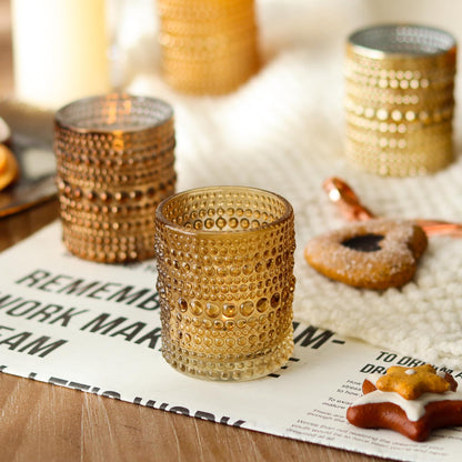 WDHODEC Gold Candle Holders 12 PCS, Glass Votive Tealight Candle Holders for Fall Thanksgiving Christmas Table Centerpiece Wedding Decorations