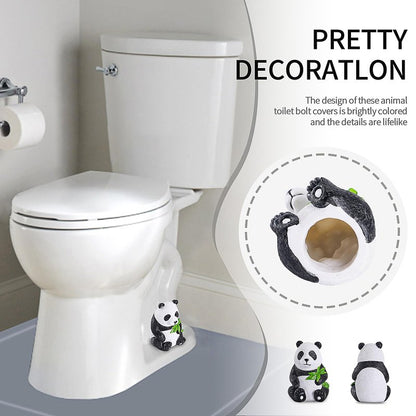Toilet Bolt Caps,2PCS Toilet Bolt Covers Decorative，Resin cute funny Toilet Screw Cover Caps,Toilet Caps for Bottom of Toilet Easy Installation Toilet Replacement Parts (C)