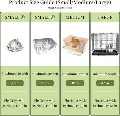 upcessory Disposable 50 pcs Small Animal Cage Liners, Rabbit Tray Film Liner Bunny Litter Pan Bags Guinea Pig Cage Toilet Plastic Film for Bird Hamster Chinchilla Hedgehog