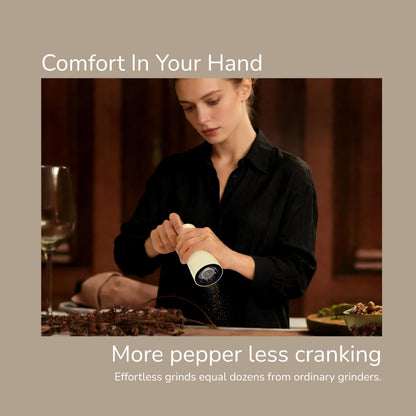 Aurevit Salt And Pepper Grinder Set Manual, Salt And Pepper Mill With Ceramic/Stainless Steel Core, External Adjustable Coarseness, Refillable, Durable (2 Packs, Blue-Grey)