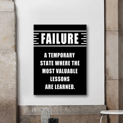 Failure Entrepreneur Quotes Poster Print Motivational Pictures Painting Inspirational Canvas Wall Art for Modern Office Bedroom Living Room School Wall Decor Ready to Hang [24''Wx36''H]