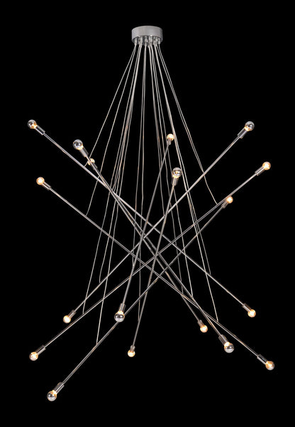 Zuo Belief Ceiling Lamp Chrome Alloy Steel 79in x 59in x 7in Model 50216