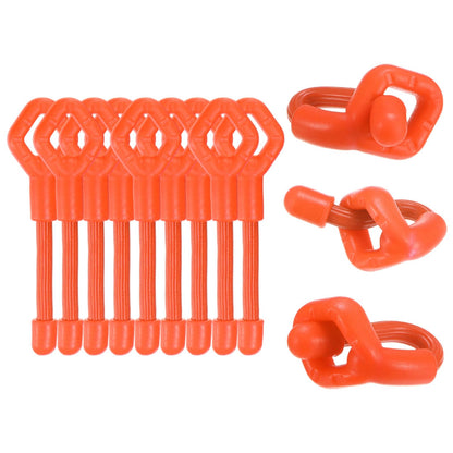 M METERXITY 12-Pack Adjustable Plant Ties, 3inch/7.62cm Silicone Flexible Multi-Function Sturdy Garden Twist Tie for Plant Support/Tree/Shrub/Vine, Reusable Support Twine [Orange]