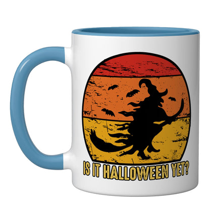 Is It Halloween Yet Ceramic Mug, Blue/White