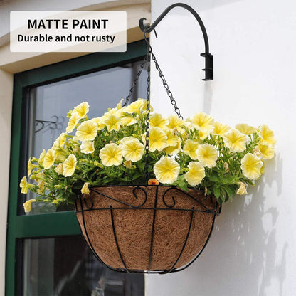 Foozet Swivel Plant Hanger for Hanging Plant, Plant Hanging Holder,Heavy Duty Black Iron Plant Hanger Brackets for Hanging Planters and Flowers Baskets Planter Outdoor (2 Pcs-16 Inches)