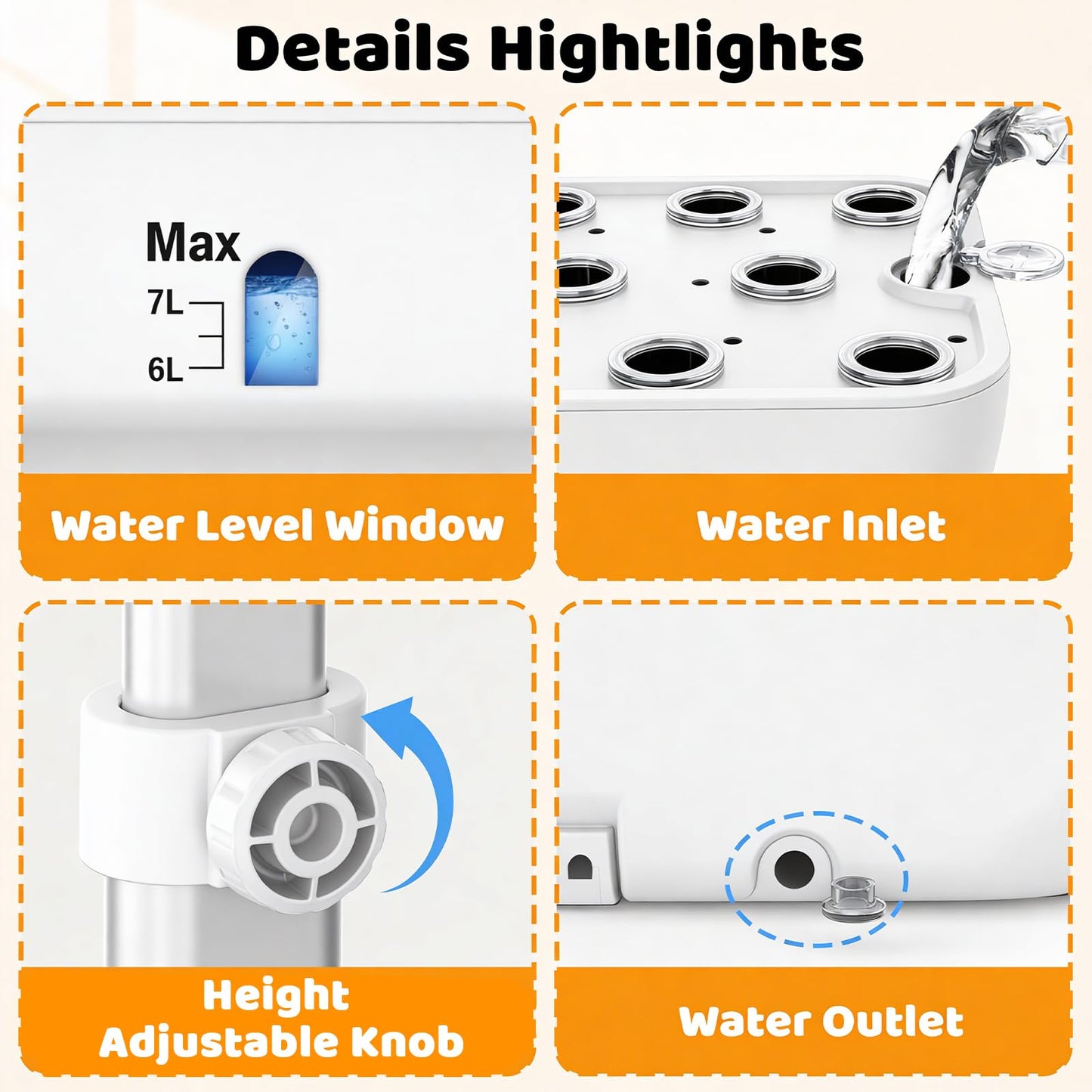 Growell Hydroponics Growing System Kit, 17 Pods Indoor Herb Garden with 2 Fans Circulation, Grow Light, Smart Water Cycle, Auto Timer, 10L Water Tank, Perfect Indoor Gardening System Gifts (White)