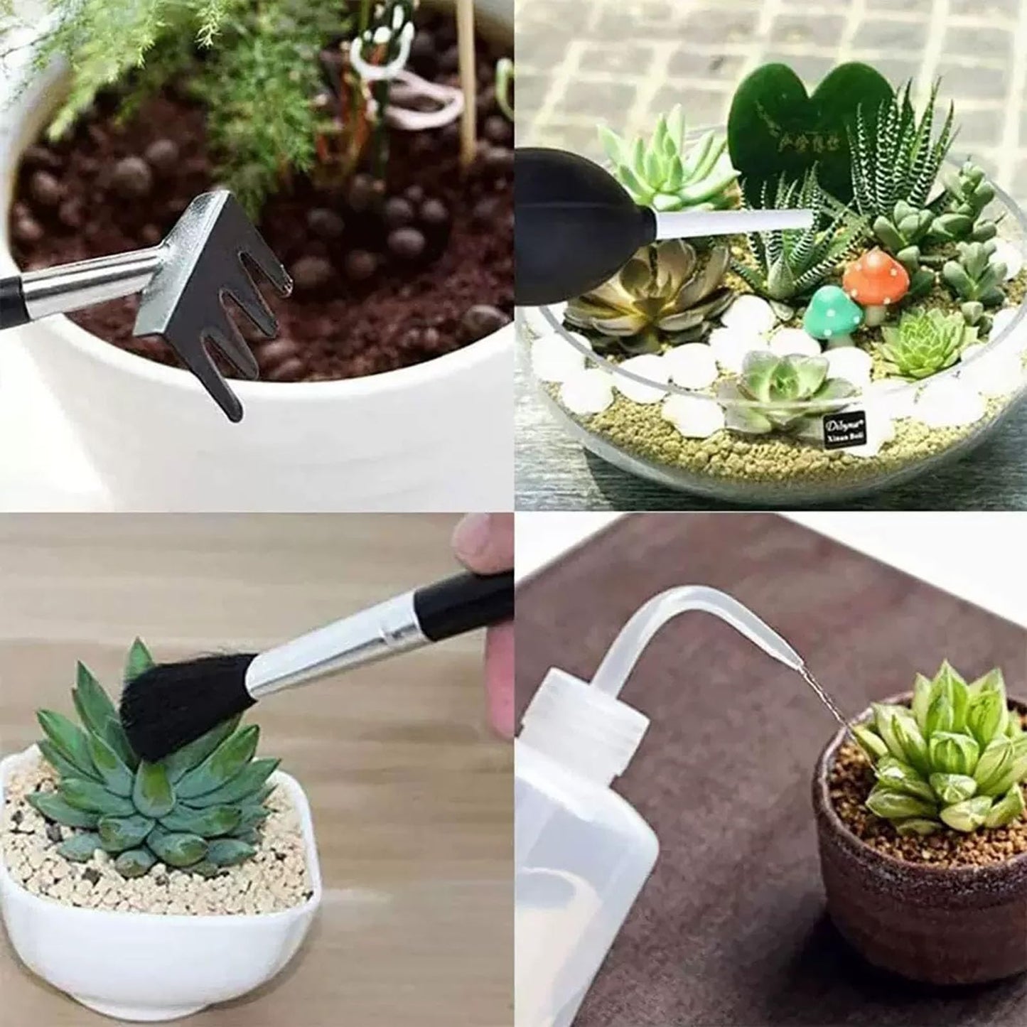 35PCS Mini Succulent Tools Set, 19.7" Thickened Repotting Mat & Plant Tag, Garden Hand Transplanting Miniature Planting Indoor Fairy Care, Potting, Cactus, Houseplant Bonsai Tool Kit
