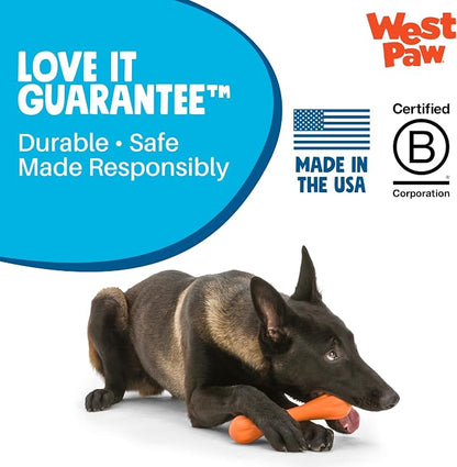 WEST PAW Zogoflex Hurley Dog Bone Chew Toy – Floatable Pet Toys for Aggressive Chewers, Catch, Fetch – Bright-Colored Bones for Dogs – Recyclable, Dishwasher-Safe, Non-Toxic, Large, Granny Smith