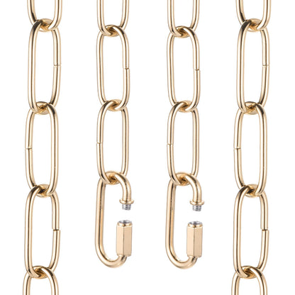 uxcell 6ft Lighting Hanging Chain, 3mm/0.12" Looping Metal Pendant Chandelier Chain Extension with 2 Quick Link Lock for Hanging Plant Pendant Chandelier Light Fixture, Rose Gold
