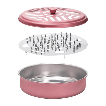 Elsjoy 8 Pack Mosquito Coil Holders, Stainless Steel Incense Coil Burner Portable Mosquito Incense Holder, Metal Mosquito Coil Burner for Home, Camping