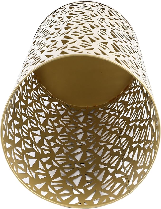 Metal Round Umbrella Stand Rack,Umbrella Holder Organizer Bin Hollowed Freestanding Canes Walking Sticks Holder for Entryway Home Hotel Office Decor (M)