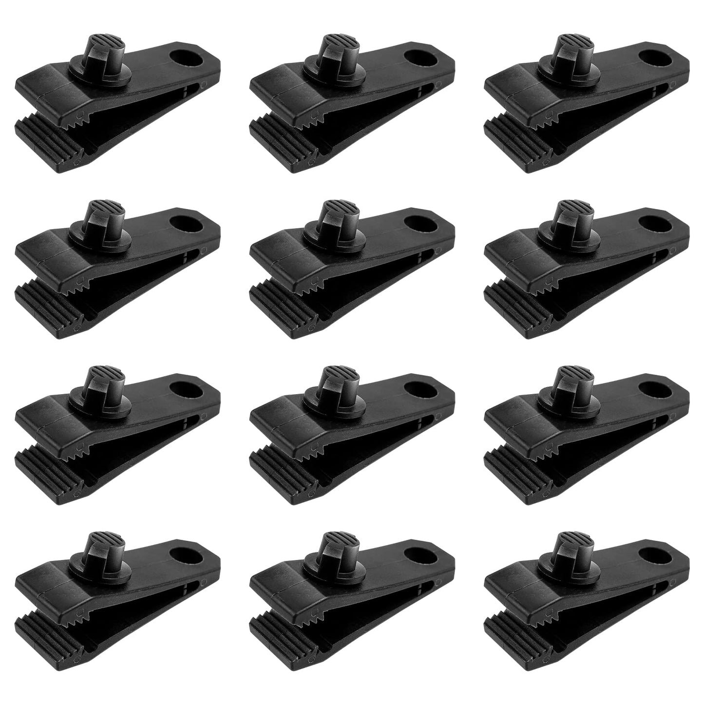Tarp Clips Heavy Duty Lock Grip Clamps Thumb Screw Tent Clip Secures Tarps Awning Clamp Set for Camping Tarps Awnings Caravan Canopies Car Covers Swimming Pool Covers Boat Cover etc. (12)