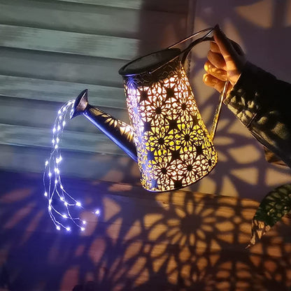Solar Watering Can Lights,Large Retro Metal Hanging Solar Lights Outdoor Waterproof, Birthday Gifts for Women Mom Grandma Garden Decor Yard Light LED Decoration Outside for Porch Lawn Patio