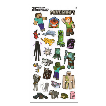 Minecraft School Supplies Set - Bundle with Creeper Folder, Notebook, Erasers, Stickers, and More | Minecraft Back to School Supplies Stationery Kit for Boys, Kids
