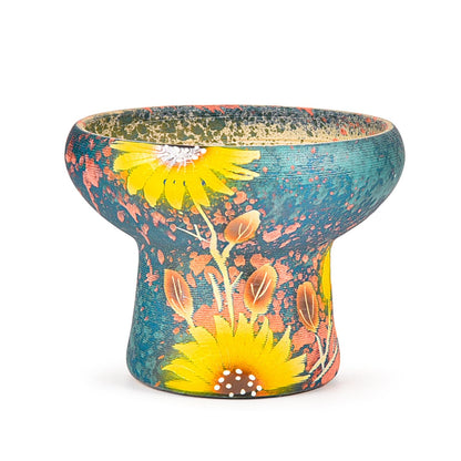 Sungmor 7.5 Inch Large Succulent Plant Pots, Pretty Hand Painted Ceramic Planter with Drainage, Indoor Outdoor Cactus Planter Bonsai Pot, Flower Pot for Indoor Plants Garden Windowsill Desktop Decor