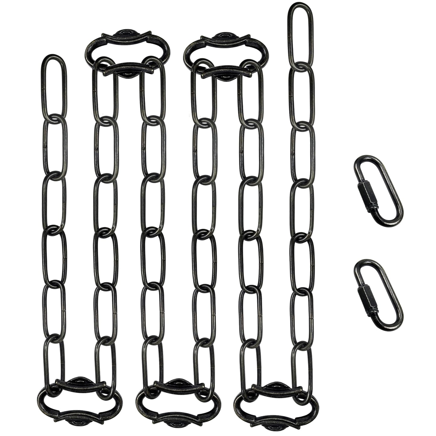 6 Ft Lighting Chain with Connection Locks for Hanging Lamp, Chandelier, Pendant, Lantern, Swag Lamp, Plant/Flower/Fruit Basket, Light Fixture Chain (Dark Bronze)