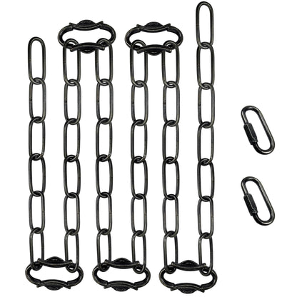 6 Ft Lighting Chain with Connection Locks for Hanging Lamp, Chandelier, Pendant, Lantern, Swag Lamp, Plant/Flower/Fruit Basket, Light Fixture Chain (Dark Bronze)