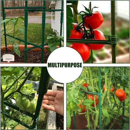 36 Pieces Adjustable Plant Trellis Connector Clip Plastic Plant Connector Stakes Garden Plastic Connector Connecting Joint Buckle Clip 16mm
