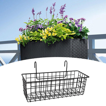 Whtkoph Hanging Planter Basket, Balcony Flower Pot Holder Organizer Porch Deck Plant Pot