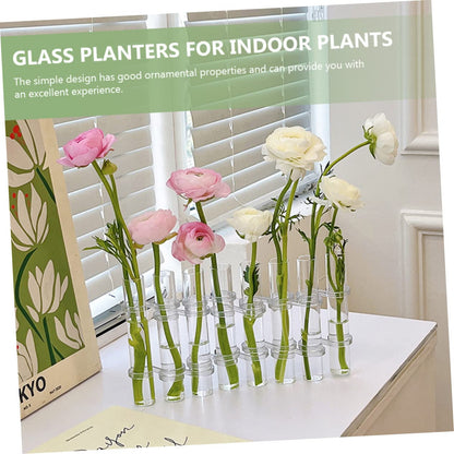 PRETYZOOM Propagation Vase Set 1pc Tube Plant Terrarium Holder for Home Office Plant Propagation Tubes Glass Vase Hook