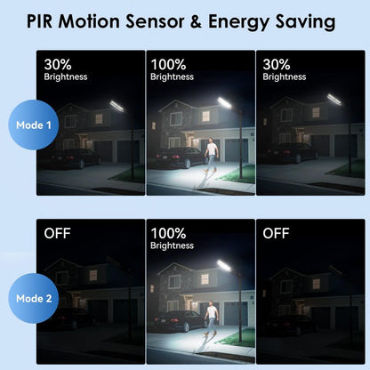 4-Pack Solar Street Lights Outdoor, 13000LM 6500K Waterproof LED Solar Flood Lights with Motion Sensor, Dusk to Dawn Solar-Powered Light for Outside, Security Lights for Parking Lot Yard Driveway