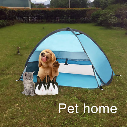 Pop Up Dog Beach Tent, Mini Head Shelters, Small Dog Beach Sun Shelters, Waterproof and Breathable Mobile Phone Stand with Tent Nails, 80cm