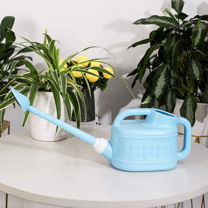 Garden Watering Can for Indoor & Outdoor Plants, Ebristar Plastic Watering Can 1 Gallon with Long Spout & Removable 360 Degree Rotation Sprinkler Head, Lightweight Watering Pot for Houseplants - Blue