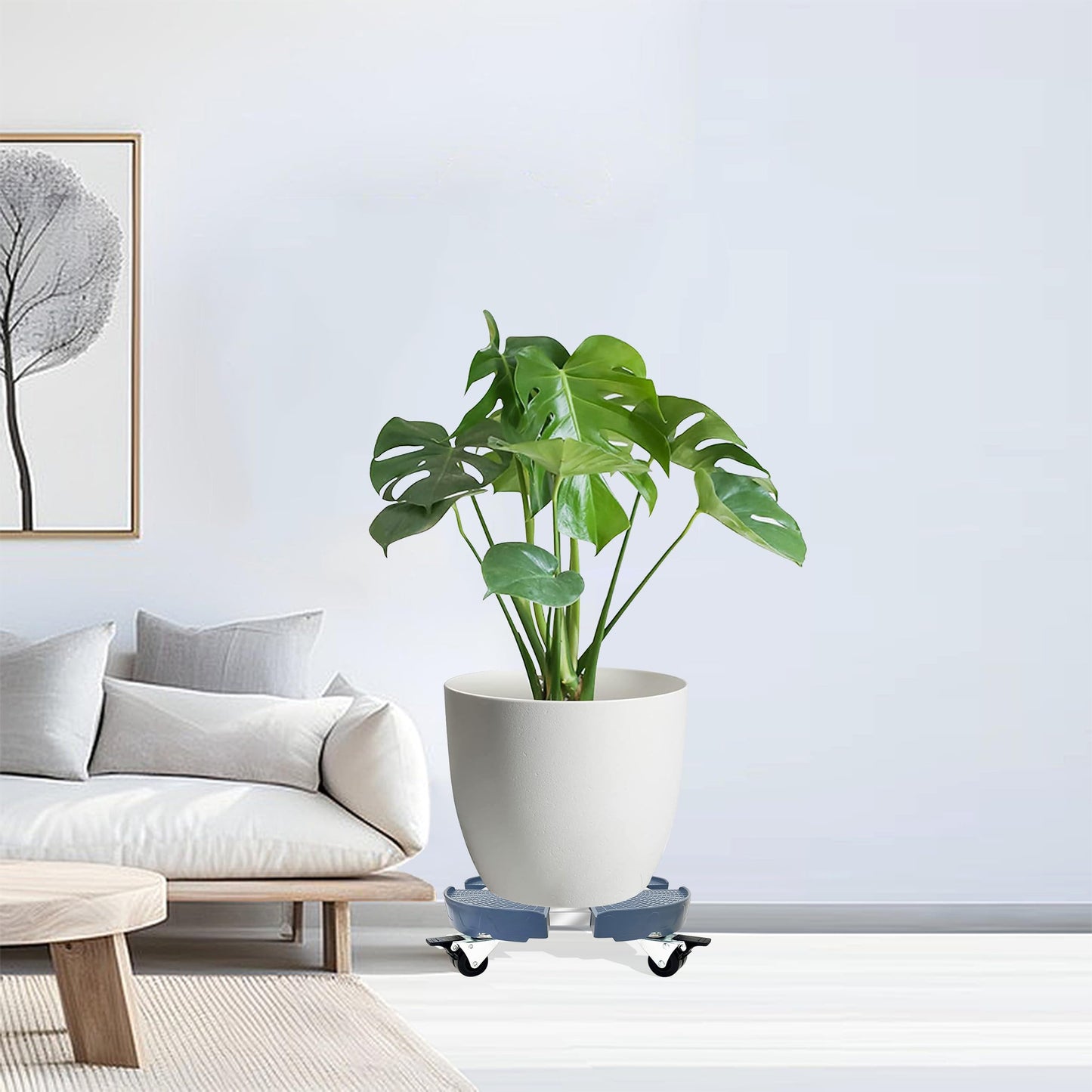 CASIMR 2 Pack Plant Stand with Wheels, Adjustable 15-20" Heavy Duty Plant Caddy with Casters, Indoor Outdoor Large Potted Planter Cart Dolly, Rolling Plant Stand for Flower Pot, 440lb Capacity