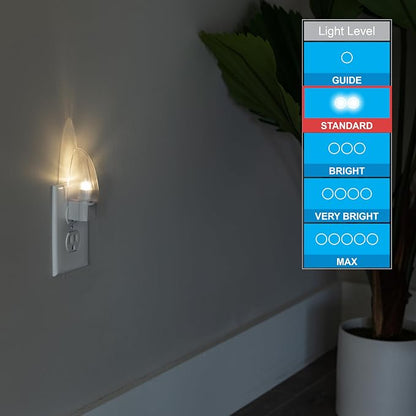 Lights by Night LED Night Light, Plug-in, Dusk to Dawn Sensor, Warm White, UL-Certified, Energy Efficient, Ideal Nightlight for Bedroom, Bathroom, Nursery, Hallway, Kitchen, 11377