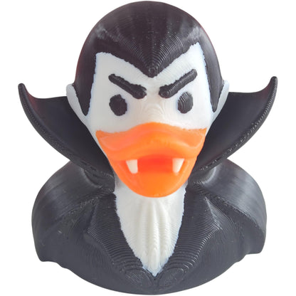 Vampire Duck Collectible Figurine - Striking Gothic Decor for Spooky Desk Display or Unique Gift - 3D Printed in Canada
