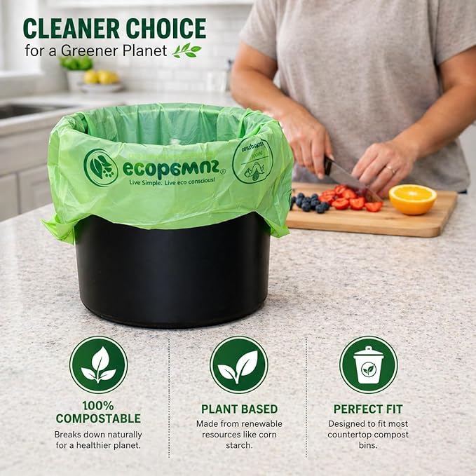 100% Compostable XL Pet Waste Bag (120 ct.) Plant-Based Biodegradable Cat Litter Poop Bags Doggy Poop Bags with Handles Compost Liners US BPI ASTM D6400 & OK Compost Home Certified (120 ct)