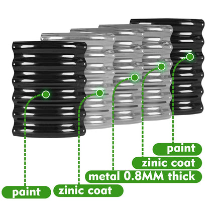 YSEJOMP 17" Tall Round Outdoor Garden Raised Garden Bed Kits-0.8MM Thick Metal Raised Planter Bed/Ground Planter Box for Variety of Flowers,Herbs,Vegetables,Trees (Black, 24 Dia X 16.5 inches)