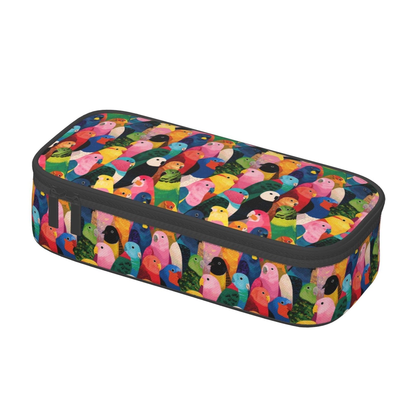 Geoocii Tropical Bird Large Capacity Pencil Case Organizer Pencil Pouch Stationery With Zipper School Supplies Pencil Bag For Girls Boys Teens Adult Office