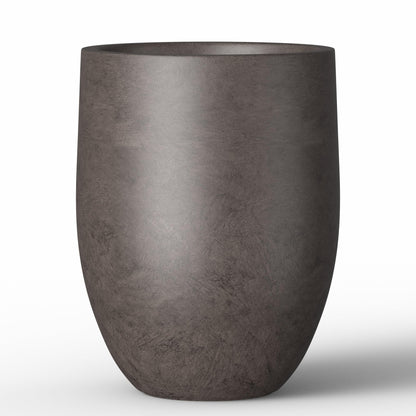Kante 21.7 Inch Tall Concrete Planter, Weathered Brown Indoor & Outdoor Large Plant Pot with Drainage for Flowers, Trees, Shurbs, Ideal for Home, Porch, Garden, Patio