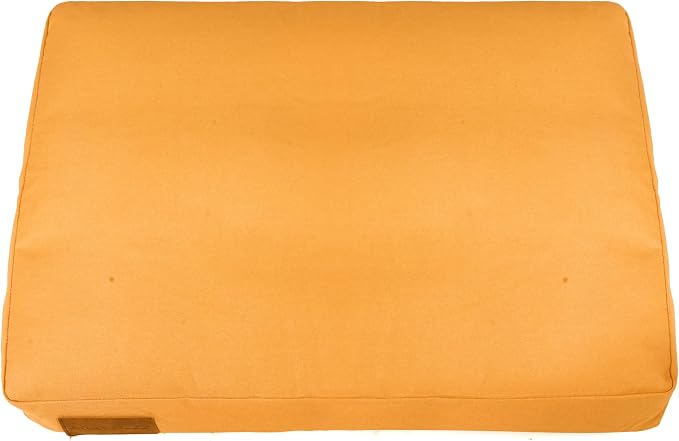 WHITEDUCK Outdoor Dog Bed Heavy-Duty 12oz Canvas, Water-Repellent Cotton, Machine Washable Removable Cover with Full-Length Zipper, Dog Bed for Large Dogs & Crate, (Tan) 28" Lx20 Wx4.3 th (S)