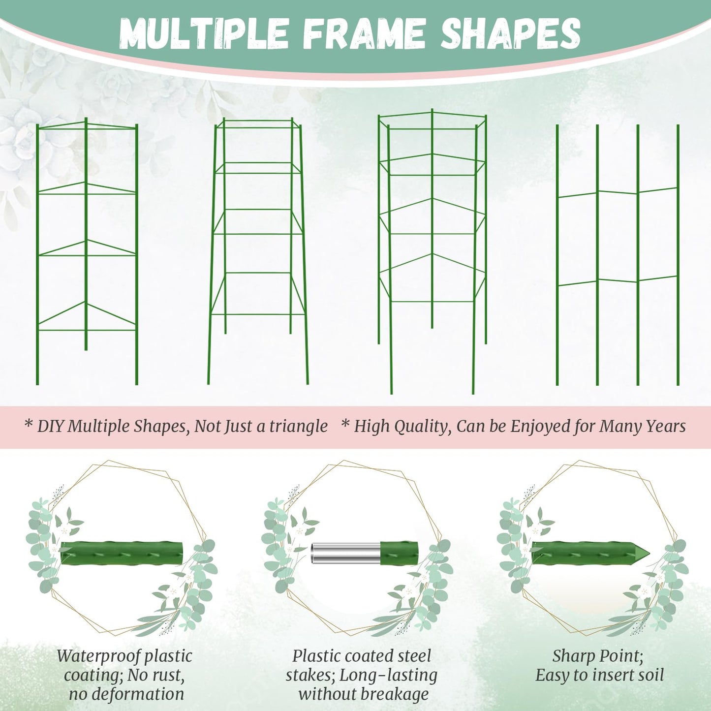 Legigo 2-Pack Tomato Cage for Garden Plant Support - Up to 48in Garden Stakes, Tomato Trellis for Potted Plants, Tomato Cages Plant Stakes for Climbing Vegetables & Flowers