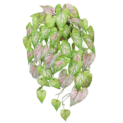 Large Fake Hanging Plants in Pot for Indoor & Outdoor, Long Artificial Hanging Pothos Plants Green, 27.6" Fake Potted Vines Ivy Greenery Plant for Room Wall Shelf Decor Living Room Patio Porch