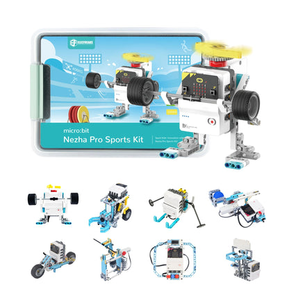 ELECFREAKS Micro:bit Sport Kit with Nezha Pro Expansion Board 11+ Learning Projects,microbit Planet X Sensors Starter Kit with Closed Loop Motor(Without Micro:bit)