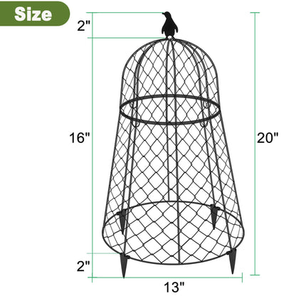 TAOMENNI Garden Cloches for Plants, Chicken Wire Cloche, Plant Cloche and Cages, Wire Plant Protectors from Animals, Protection for Your Plants and Seedlings, Heavy-Duty, 13" D x 20" H, Pack of 6