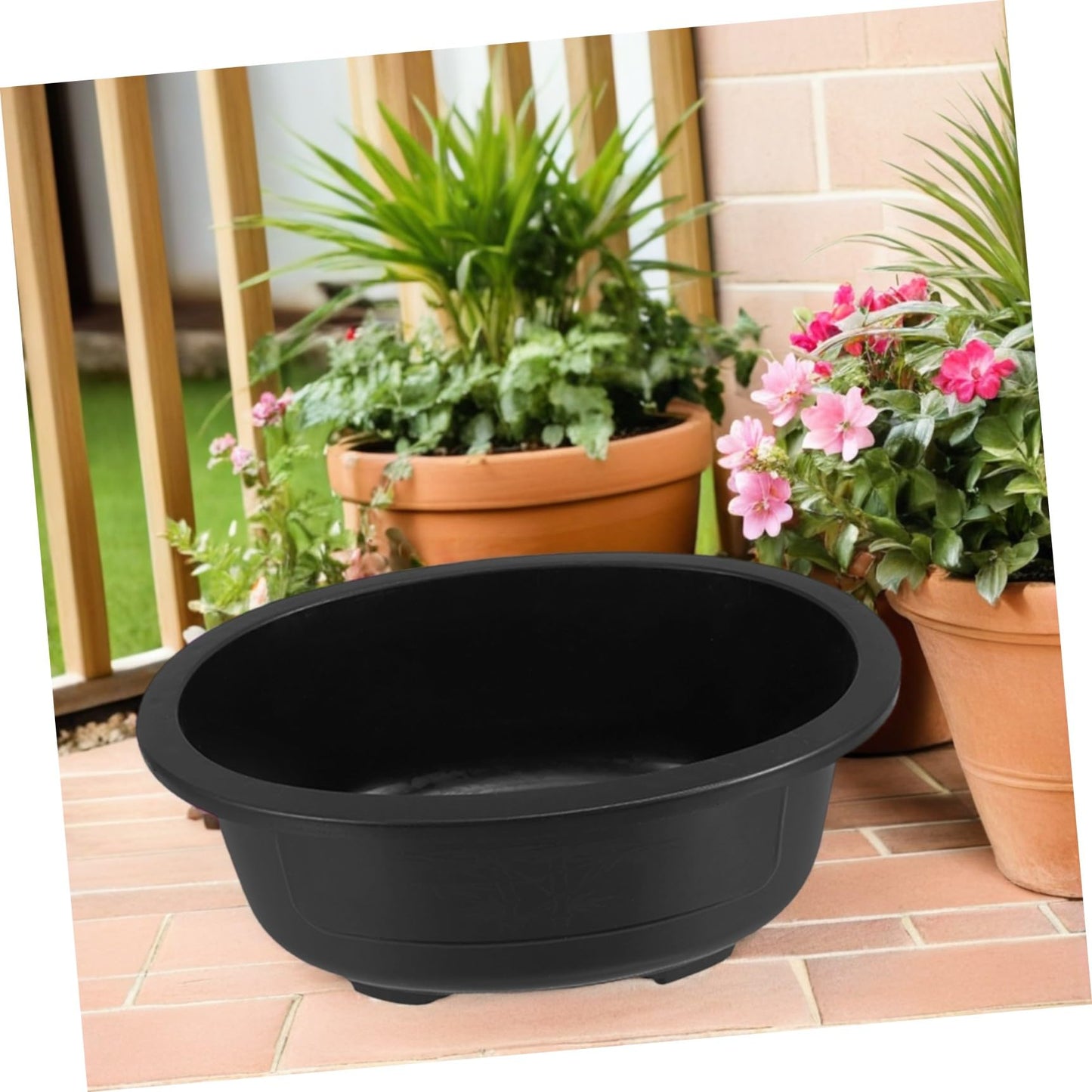 Toddmomy 2Pcs 19 Inch Large Oval Bonsai Training Pots, Plastic Bonsai Planters with Drainage Holes for Indoor Outdoor Garden Nursery Balcony Office