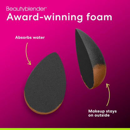 Beautyblender® | Original Pink Beauty Blender Makeup Sponge, Super-Soft Foam Easily Blends Foundations, Powders & Creams, Made in USA, Reusable, Washable, Streak Free Application, Vegan, Cruelty Free